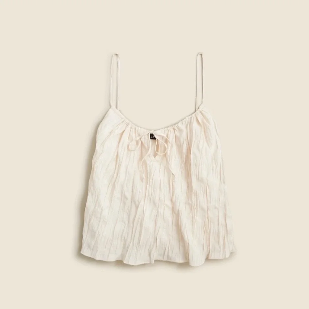 J.Crew crinkled tank top NWT small